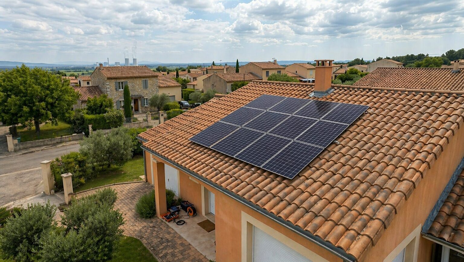Installation de panneaux solaires pour l’autoconsommation à Pierrelatte (26700) - Photo 01
